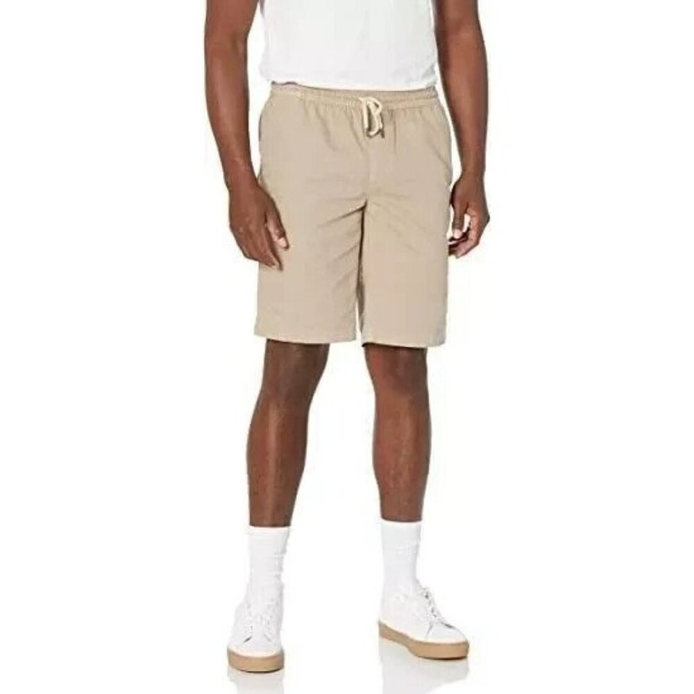 Goodthreads Men's 11" Pull-on Comfort Stretch Canvas Shorts light khaki XXL